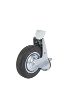 Колесо поворотное SCtB 63 160 мм резина с болтом и тормозом (F)