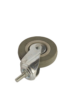 Колесо аппаратное поворотное SCtg 55 120 мм с болтом (серое) (F)