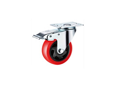 Колесо поворотное усиленное полиуретан SCBM 93 75 мм с тормозом Колесо поворотное усиленное полиуретан SCBM 93 75 мм с тормозом