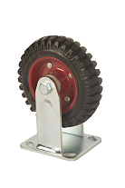 Колесо большегрузное неповоротное PF 160 150 мм резина с протектором (F) Колесо большегрузное неповоротное PF 160 150 мм резина с протектором (F)