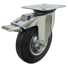 Колесо поворотное резина SCb 80 200 мм с тормозом РФ