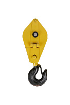 Блок монтажный однорольный с  крюком TOR 1 т с откидной щекой (K)*