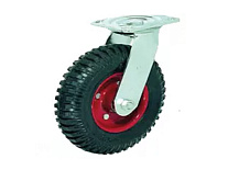 Колесо литое резиновое 160 мм PS160 с протектором и кронштейном Колесо литое резиновое 160 мм PS160 с протектором и кронштейном