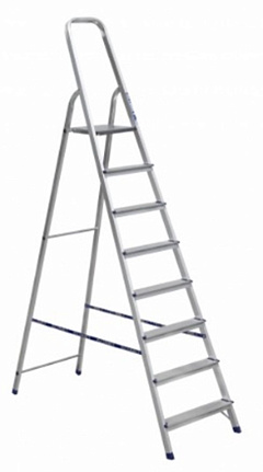 Стремянка алюминиевая односторонняя TOR SL8 Стремянка алюминиевая односторонняя TOR SL8